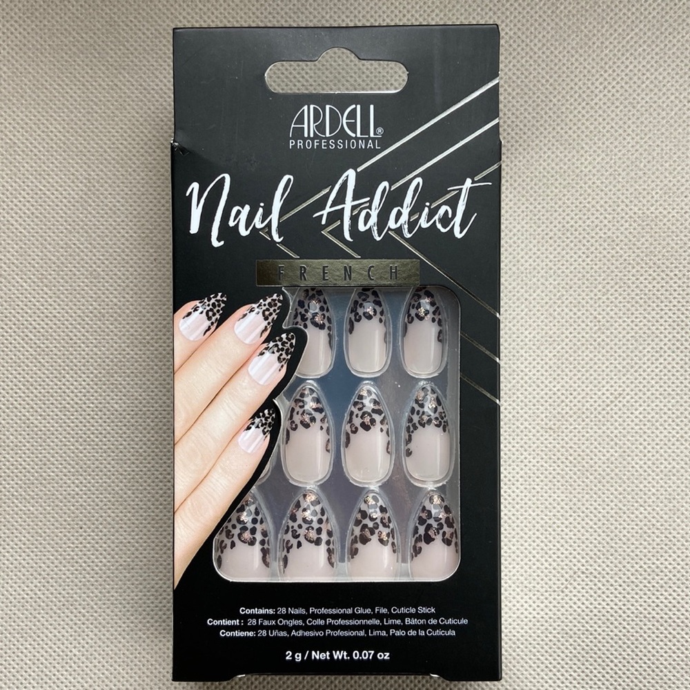 Ardell Nail Addict leopard French nails